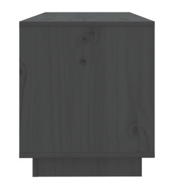 Meuble TV Gris 74x34x40 cm Bois de pin massif