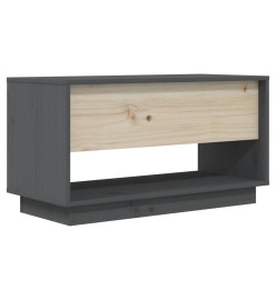 Meuble TV Gris 74x34x40 cm Bois de pin massif