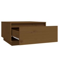 Table basse Marron miel 55x56x32 cm Bois massif de pin