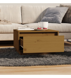 Table basse Marron miel 55x56x32 cm Bois massif de pin