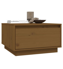 Table basse Marron miel 55x56x32 cm Bois massif de pin