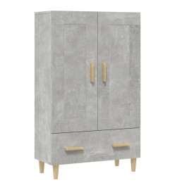 Buffet haut Gris béton 70x31x115 cm Bois d'ingénierie