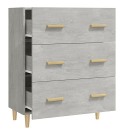 Buffet Gris béton 70x34x90 cm Bois d'ingénierie