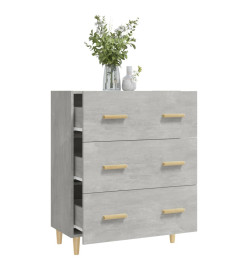 Buffet Gris béton 70x34x90 cm Bois d'ingénierie