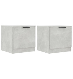 Tables de chevet 2 pcs Gris béton 40x39x40 cm