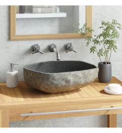 Lavabo en pierre de rivière Ovale 45-53 cm