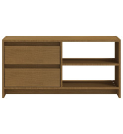 Meuble TV Marron miel 80x31x39 cm Bois de pin massif