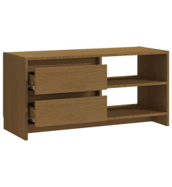 Meuble TV Marron miel 80x31x39 cm Bois de pin massif