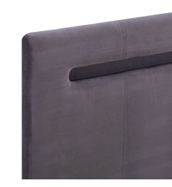 Cadre de lit avec LED Gris Tissu 180 x 200 cm