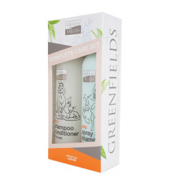 Greenfields Shampoing et spray pour chiens pour soin complet 2x250 ml