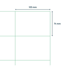 rillprint Étiquettes autocollantes 105x74 mm 500 feuilles Blanc