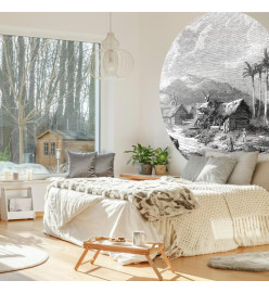 WallArt Papier peint cercle Landscape of Guadeloupe 190 cm