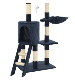 Arbre à chat avec griffoirs en sisal 138 cm Bleu foncé