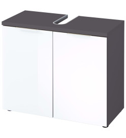 Germania Armoire de lavabo salle de bain GW-Pescara Blanc et graphite