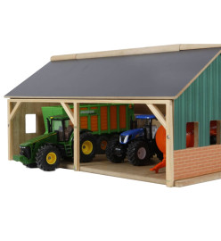 Kids Globe Hangar de ferme pour tracteurs jouets 1:50