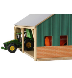 Kids Globe Hangar de ferme pour tracteurs jouets 1:50