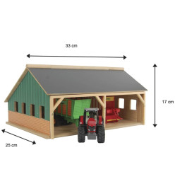 Kids Globe Hangar de ferme pour tracteurs jouets 1:50