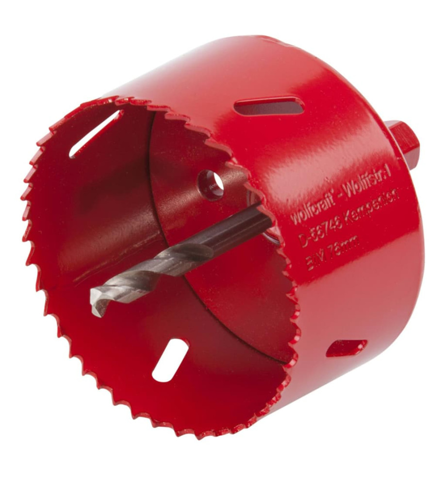 wolfcraft Scie cloche 76 mm Bi-Métal Rouge