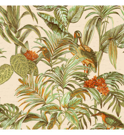 DUTCH WALLCOVERINGS Papier peint Bird-of-Paradise Vert