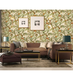 DUTCH WALLCOVERINGS Papier peint Bird-of-Paradise Vert