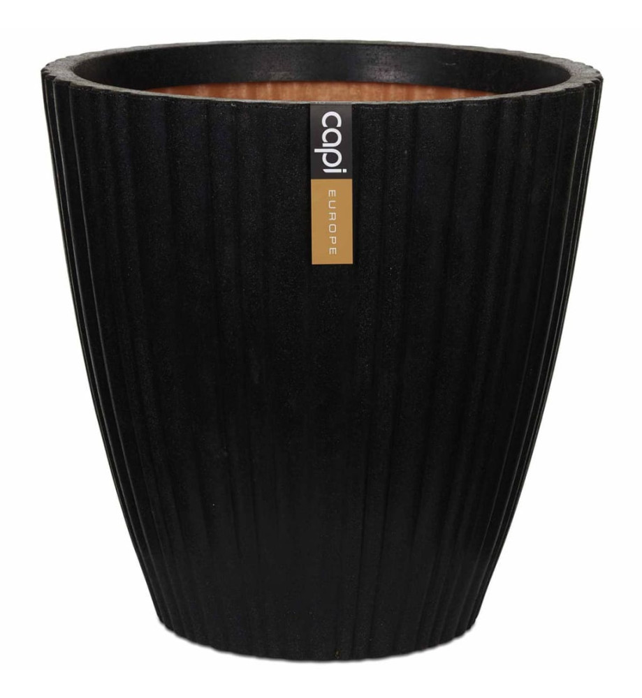 Capi Pot à fleurs Urban Tube Conique 55 x 52 cm Noir KBLT802 Capi Pot à fleurs Urban Tube Conique 55 x 52 cm Noir KBLT802