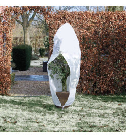 Nature Couverture d'hiver avec fermeture 70 g/m² Blanc 1,5x1,5x2 m