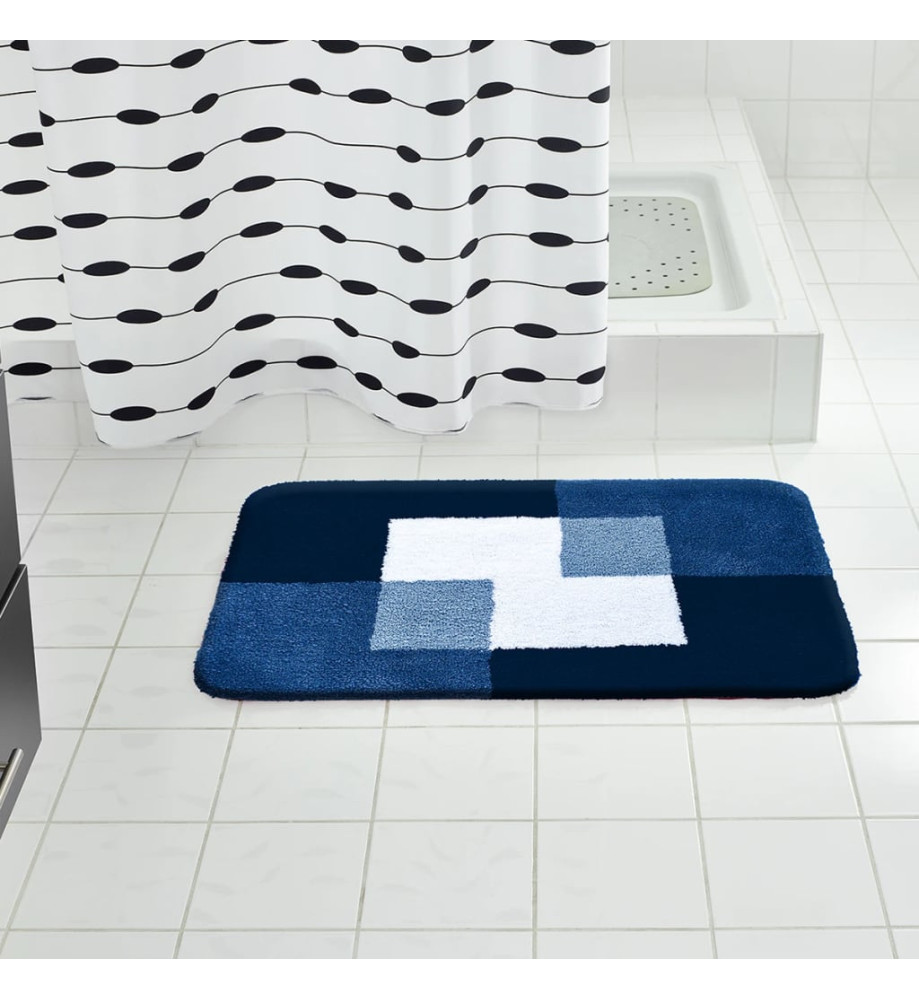 RIDDER Tapis de salle de bains Coins 60 x 90 cm Bleu 7103303