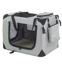 @Pet Caisse de transport pour chiens Nylon 90x61x65 cm Gris