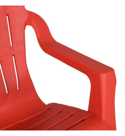 Chaises de jardin pour enfants lot de 2 rouge 37x34x44 cm PP