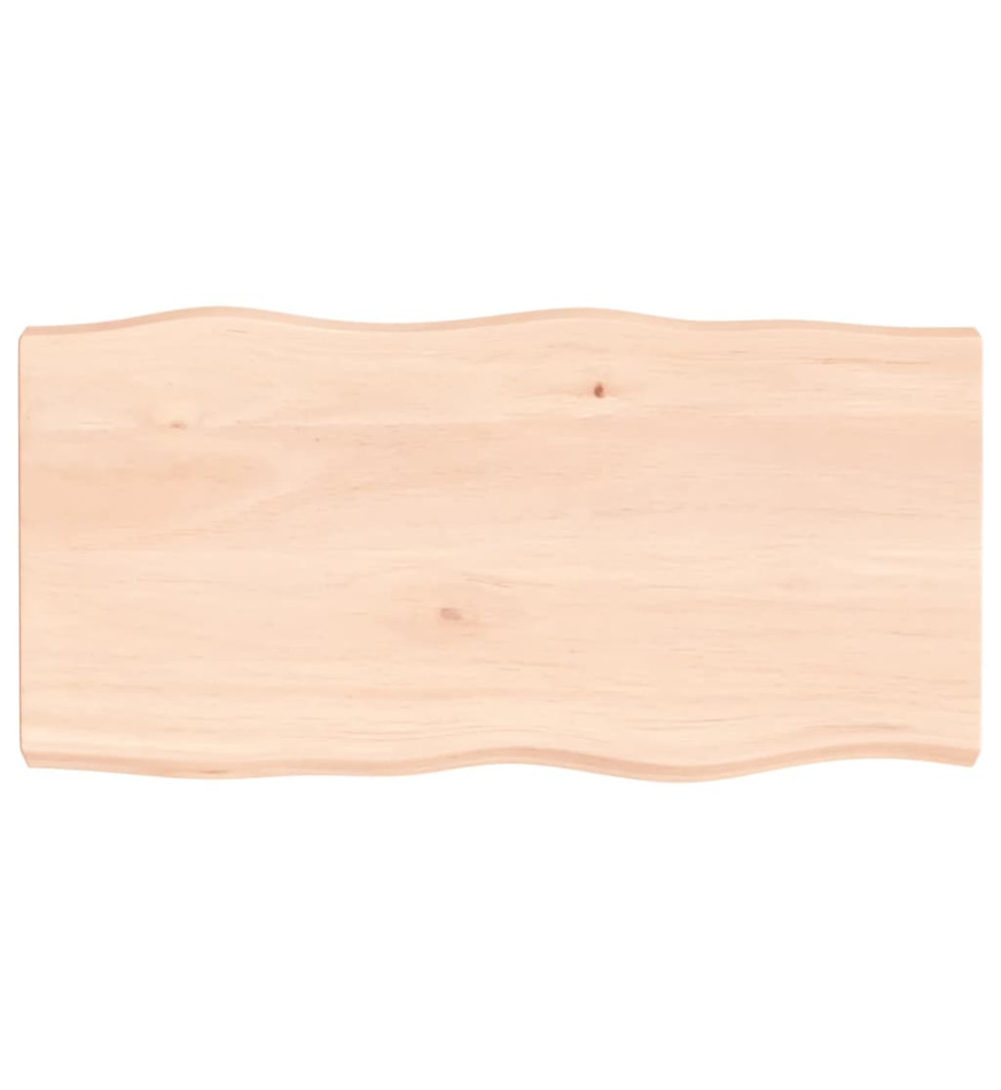 Dessus de table bois chêne massif non traité bordure assortie