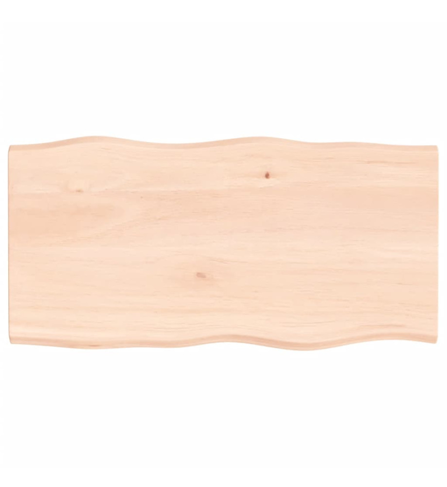 Dessus de table bois chêne massif non traité bordure assortie