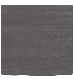 Étagère murale gris foncé 40x40x2 cm bois chêne massif traité