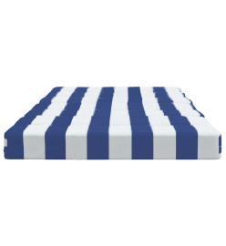 Coussins de chaise longue lot de 2 rayures bleu/blanc