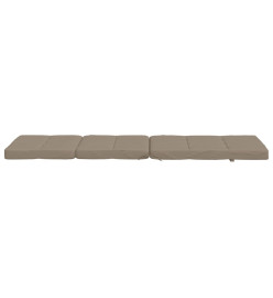 Coussins de chaise longue lot de 2 taupe tissu oxford