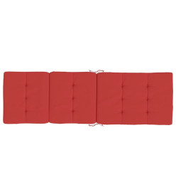 Coussins de chaise longue lot de 2 rouge tissu oxford