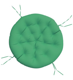 Coussin rond vert Ø 100 x11 cm tissu oxford