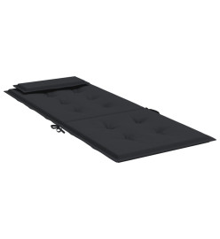 Coussins de chaise à dossier haut lot de 6 noir tissu oxford