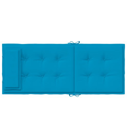 Coussins de chaise à dossier haut lot de 6 bleu clair