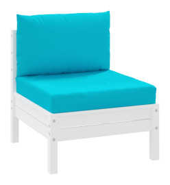 Coussins de palette 2 pcs turquoise tissu Oxford