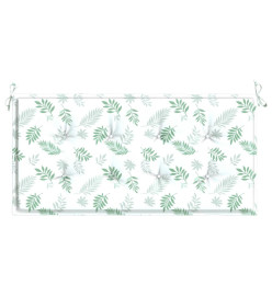 Coussin de banc de jardin motif de feuilles 120x50x3 cm