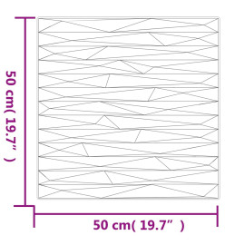 Panneaux muraux 48 pcs noir 50x50 cm EPS 12 m² pierre