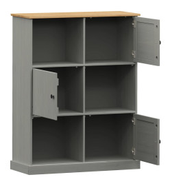 Bibliothèque VIGO gris 90x35x114,5 cm bois massif de pin