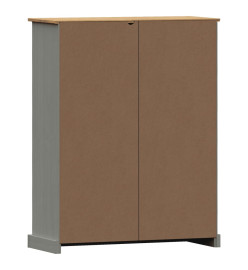 Bibliothèque VIGO gris 90x35x114,5 cm bois massif de pin