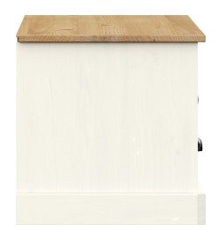 Meuble TV VIGO blanc 106x40x40 cm bois massif de pin