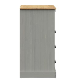 Commode VIGO gris 80x40x76 cm bois massif de pin