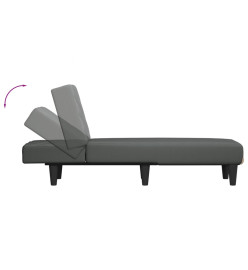 Chaise longue gris foncé tissu