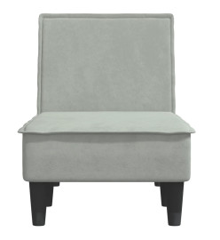 Chaise longue gris clair velours