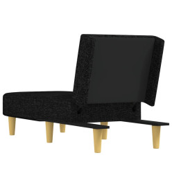 Chaise longue noir tissu