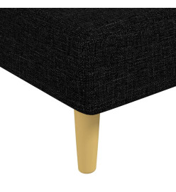 Chaise longue noir tissu