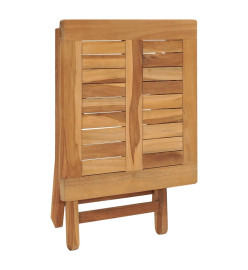 Chaise longue avec table Bois de teck solide
